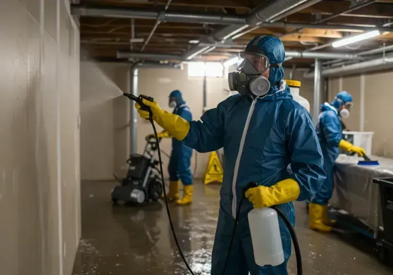 Basement Sanitization and Antimicrobial Treatment process in Oswego County, NY