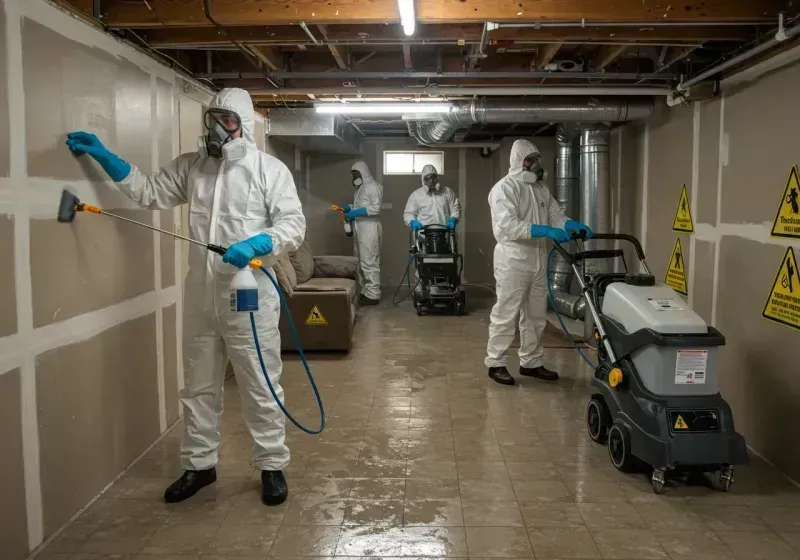 Basement Moisture Removal and Structural Drying process in Oswego County, NY